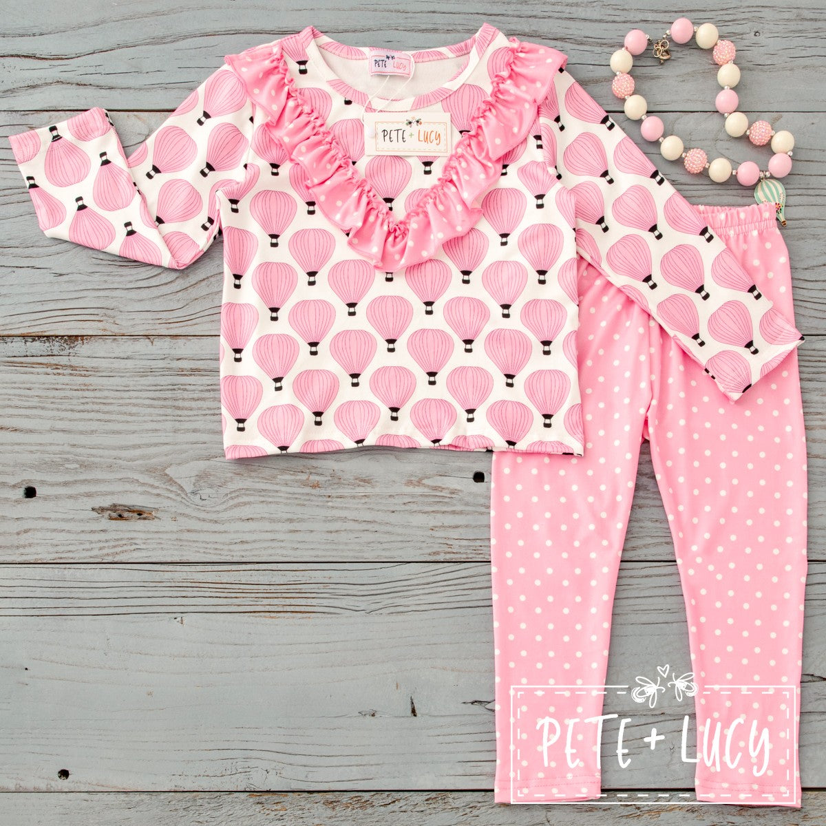 Pink Balloons - Two Piece Set