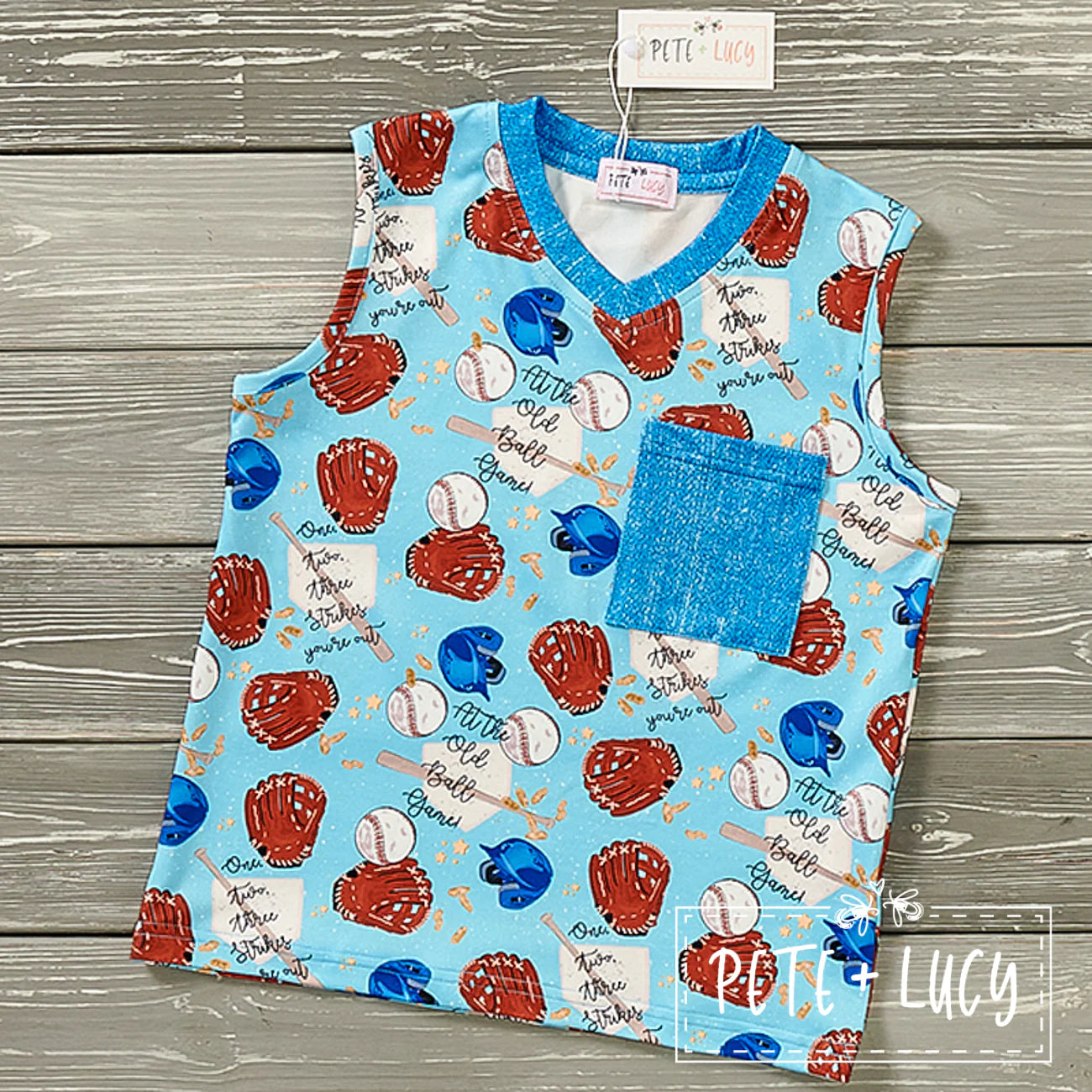 Old Ball Game - Boys Sleeveless Top