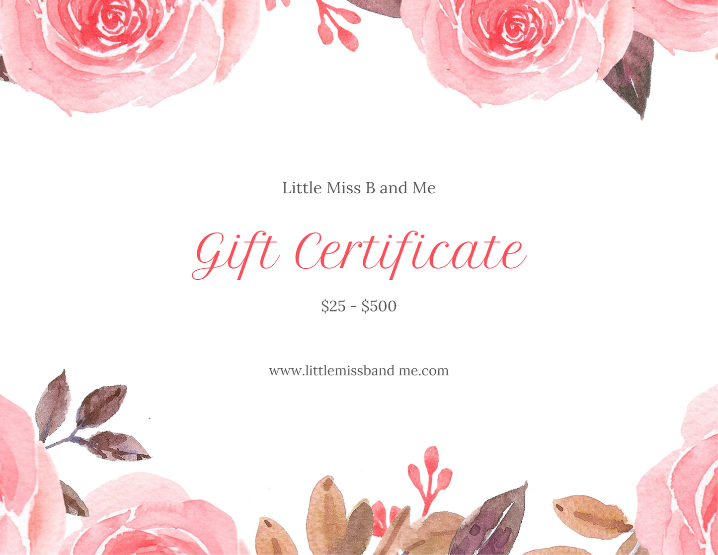 Gift Certificate - Floral