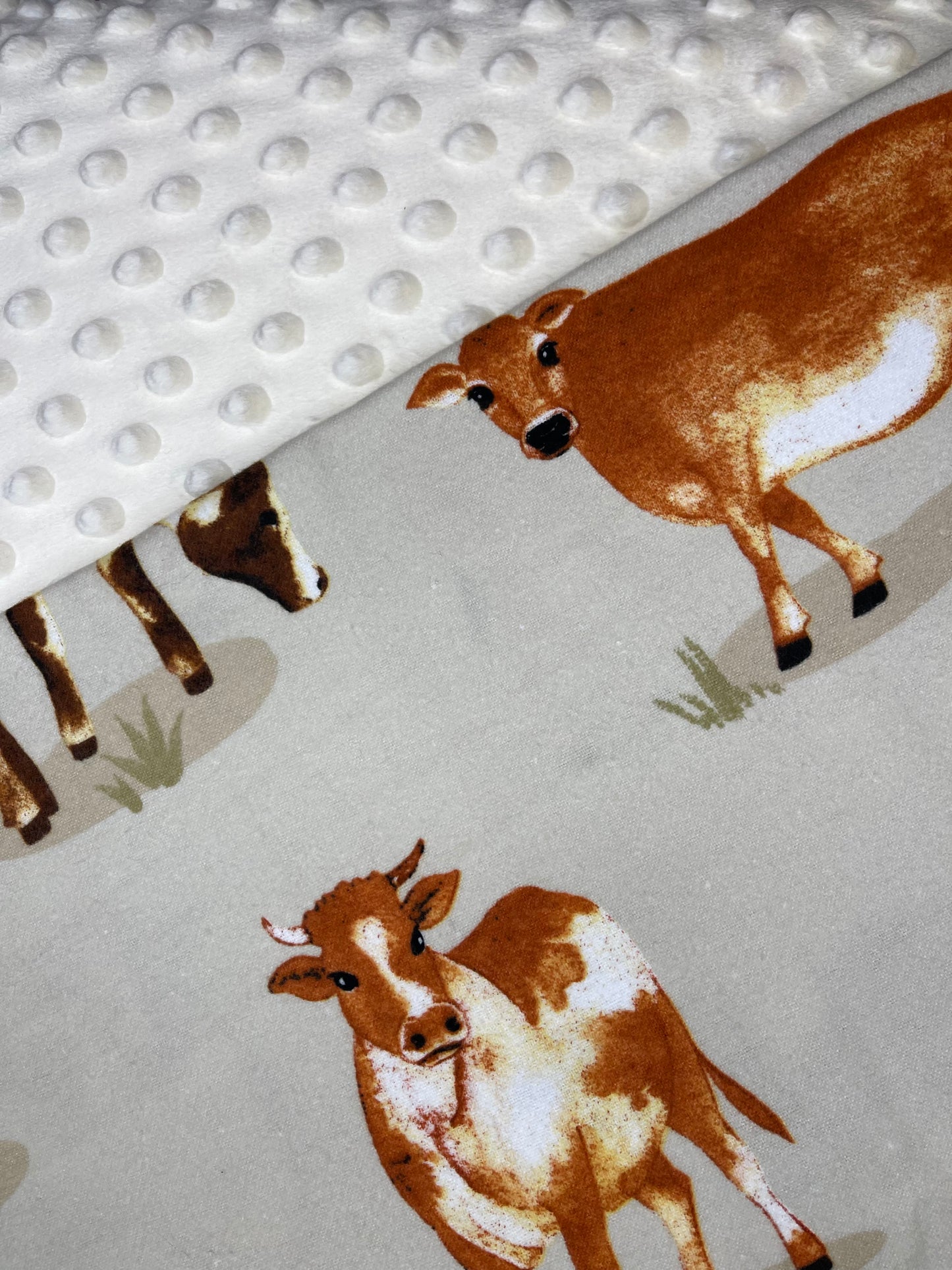 Personalized Minky Blanket -  Farm Cows