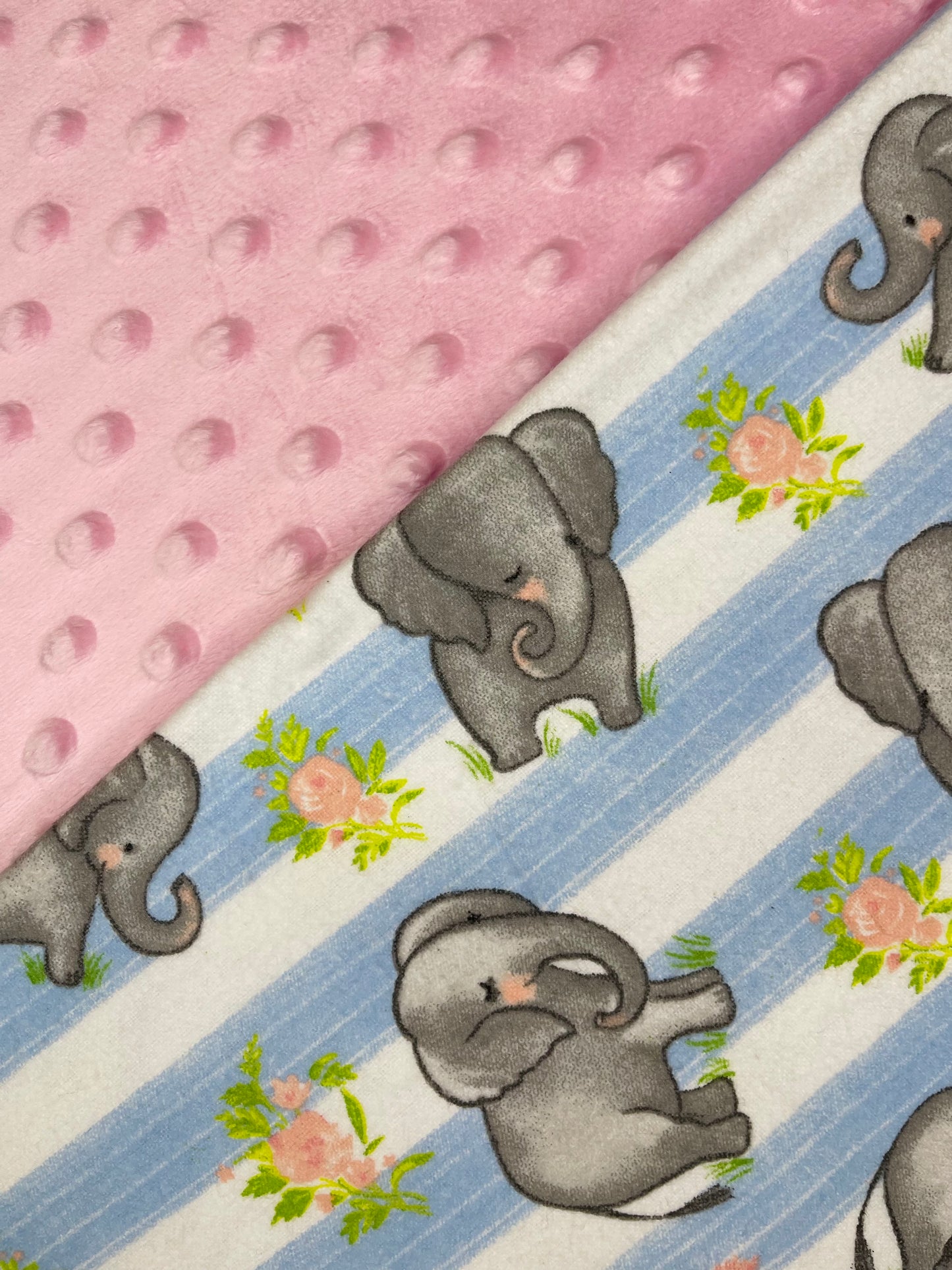 Personalized Minky Blanket -  Elephants