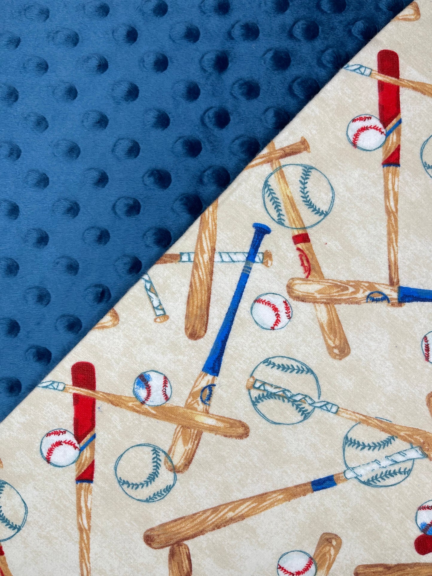 Personalized Minky Blanket -  Baseball