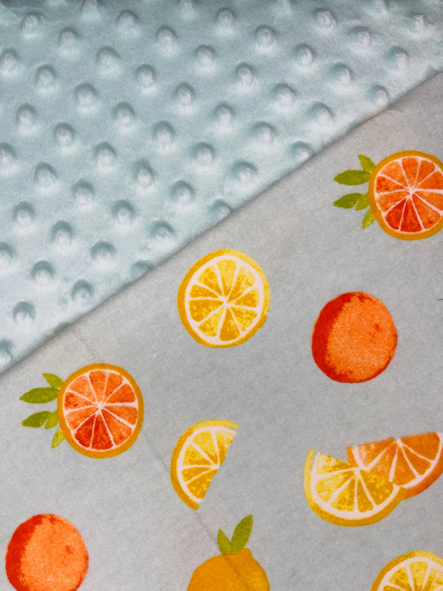 Personalized Minky Blanket - Citrus Fruit