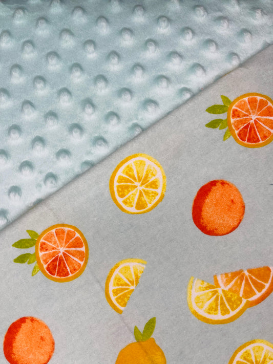 Personalized Minky Blanket -  Citrus Fruit