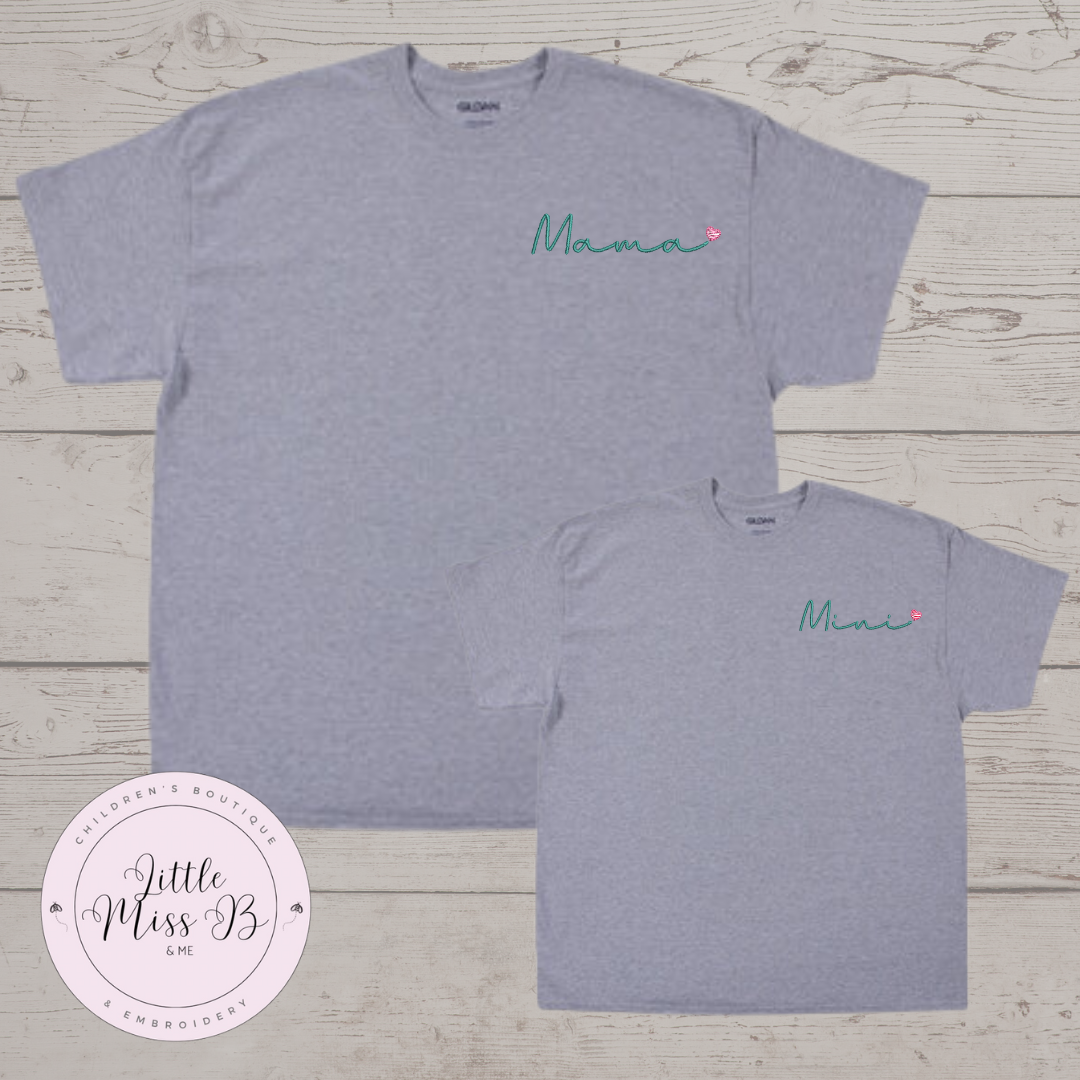 Mama & Mini Shirt Set - Grey