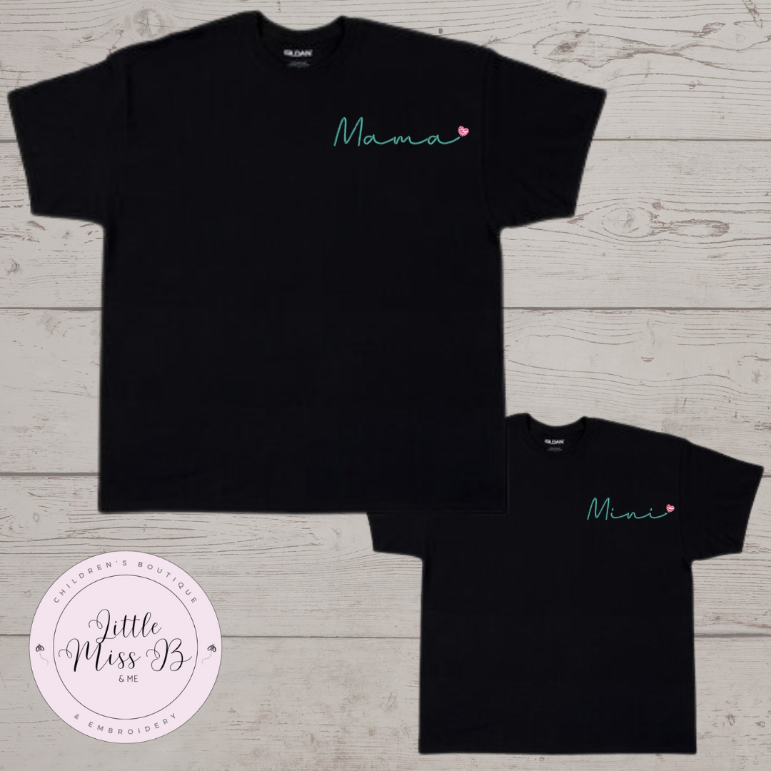 Mama & Mini Shirt Set - Black