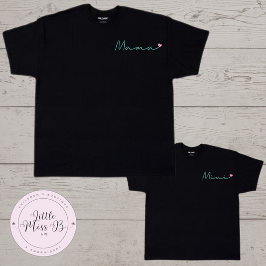 Mama & Mini Shirt Set - Black
