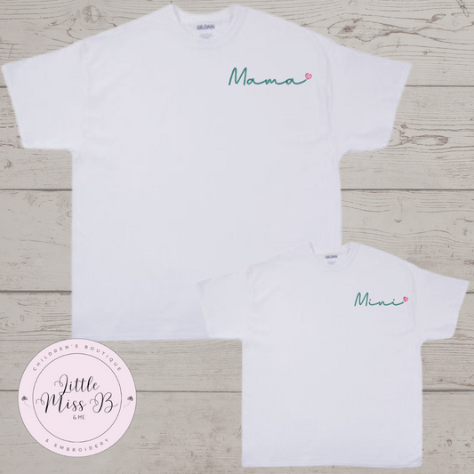 Mama & Mini Shirt Set - White