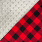 Personalized Minky Blanket -  Red Buffalo Plaid