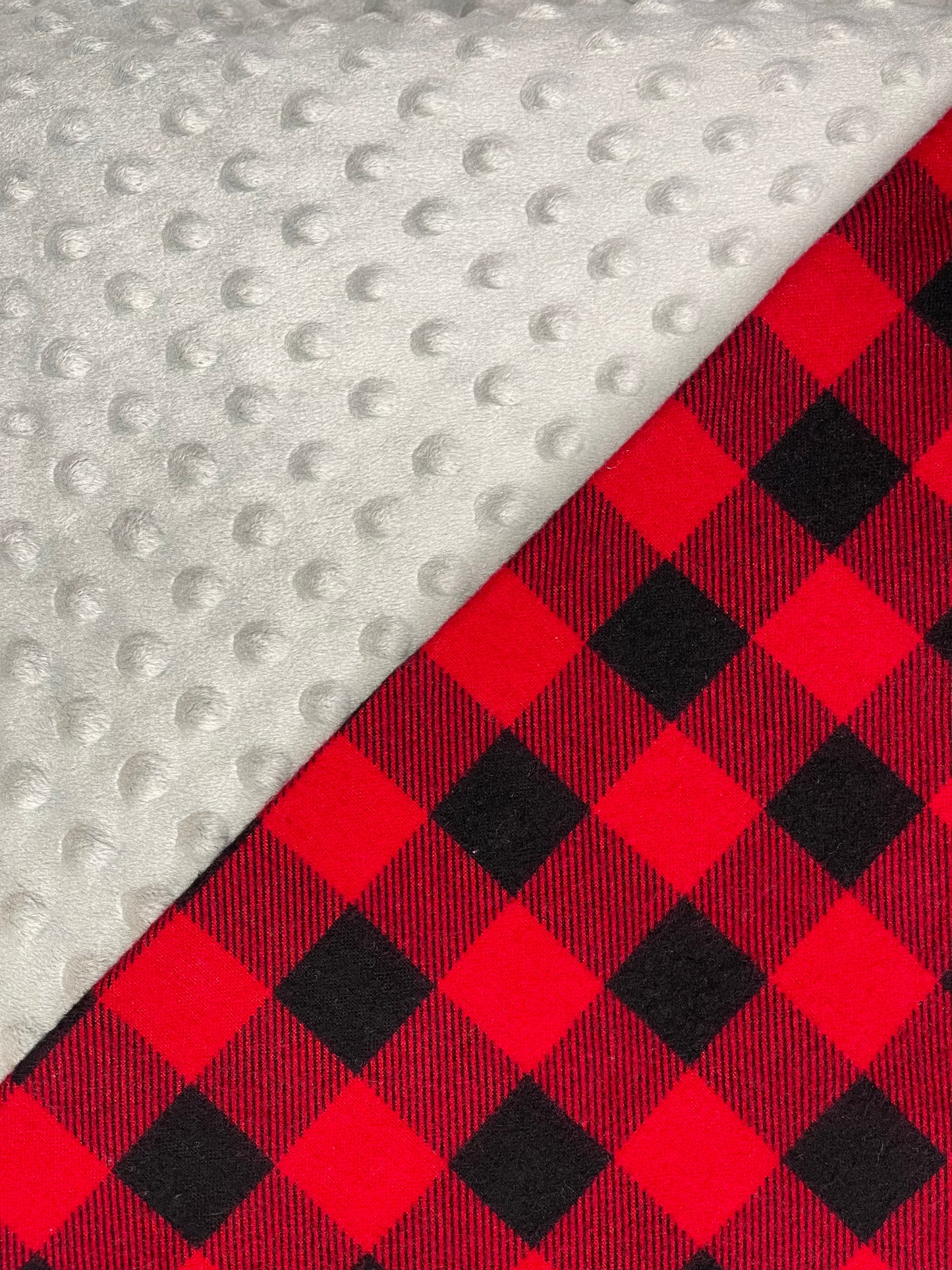 Personalized Minky Blanket -  Red Buffalo Plaid