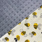 Personalized Minky Blanket -  Bumble Bees