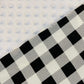 Personalized Minky Blanket -  Black & White Buffalo Plaid