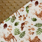Personalized Minky Blanket -  Woodland Deer