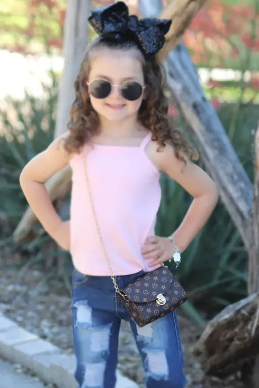 Dark Brown and Gold Mini Purse – Little Miss B and Me